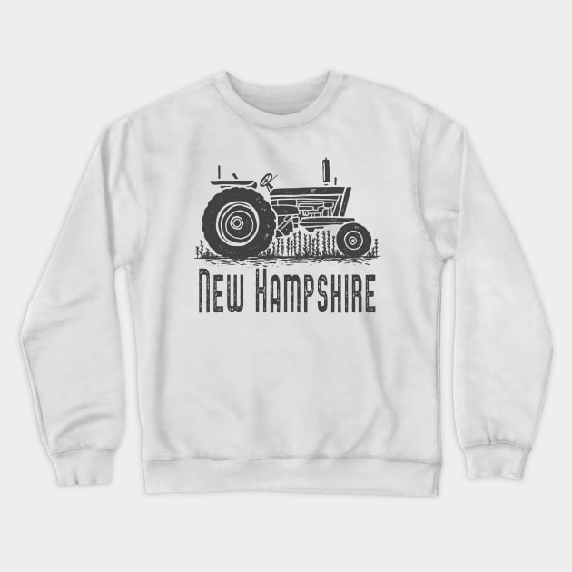 New Hampshire Vintage Tractor Crewneck Sweatshirt by DogfordStudios